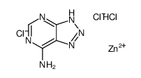 zinc,hydron,2H-triazolo[4,5-d]pyrimidin-7-amine,trichloride Structure