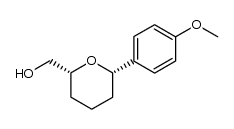 [(2S,6R)-2-(4-methoxyphenyl)tetrahydro-2H-pyran-6-yl]methanol Structure