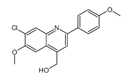 [7-chloro-6-methoxy-2-(4-methoxyphenyl)quinolin-4-yl]methanol结构式