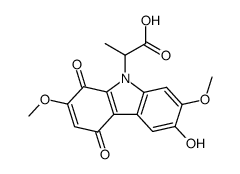 2-(6-Hydroxy-2,7-dimethoxy-1,4-dioxo-1,4-dihydro-carbazol-9-yl)-propionic acid结构式