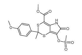 7-methanesulfonyloxy-2-(4-methoxy-phenyl)-2-methyl-6-oxo-5,6-dihydro-[1,3]dithiino[5,4-b]pyrrole-4-carboxylic acid methyl ester Structure