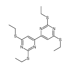 4-[2,6-bis(ethylsulfanyl)pyrimidin-4-yl]-2,6-bis(ethylsulfanyl)pyrimidine Structure