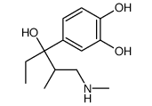 4-[3-hydroxy-2-methyl-1-(methylamino)pentan-3-yl]benzene-1,2-diol结构式