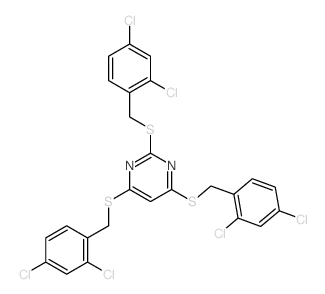 Pyrimidine,2,4,6-tris[[(2,4-dichlorophenyl)methyl]thio]-结构式