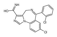 8-chloro-6-(2-chlorophenyl)-4H-imidazo(1,5-a)(1,4)-benzodiazepine-3-carboxamide结构式
