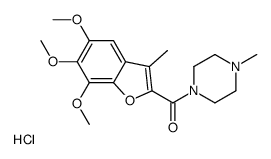 (4-methylpiperazin-4-ium-1-yl)-(5,6,7-trimethoxy-3-methyl-1-benzofuran-2-yl)methanone,chloride Structure