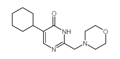 4(3H)-Pyrimidinone,5-cyclohexyl-2-(4-morpholinylmethyl)- Structure