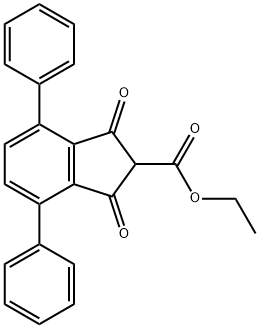 1,3-dioxo-4,7-diphenyl-indan-2-carboxylic acid ethyl ester结构式