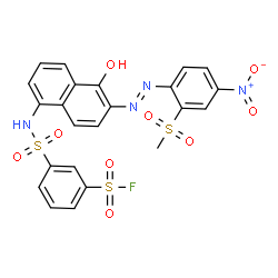 m-[[[5-hydroxy-6-[[2-(methylsulphonyl)-4-nitrophenyl]azo]-1-naphthyl]amino]sulphonyl]benzenesulphonyl fluoride picture