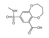 3,4-dihydro-8-[(methylamino)sulphonyl]-2H-benzo-1,5-dioxepin-6-carboxylic acid Structure