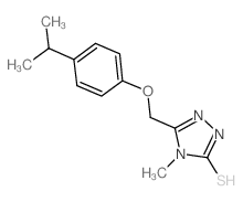 5-[(4-异丙基苯氧基)甲基]-4-甲基-4H-1,2,4-噻唑-3-硫醇结构式