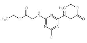 N,N-(6-Chloro-s-triazine-2,4-diyl)diglycine diethyl ester结构式