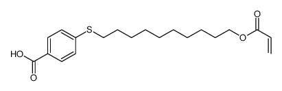 4-(10-prop-2-enoyloxydecylsulfanyl)benzoic acid结构式