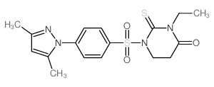 4(1H)-Pyrimidinone,1-[[4-(3,5-dimethyl-1H-pyrazol-1-yl)phenyl]sulfonyl]-3-ethyltetrahydro-2-thioxo-结构式