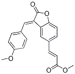 3-[2,3-Dihydro-3-[(4-methoxyphenyl)methylene]-2-oxobenzofuran-5-yl]propenoic acid methyl ester结构式