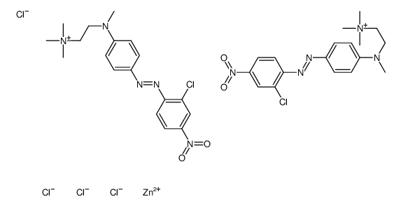 bis[[2-[[4-[(2-chloro-4-nitrophenyl)azo]phenyl]methylamino]ethyl]trimethylammonium] tetrachlorozincate结构式