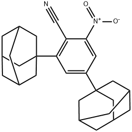 2-Nitro-4,6-bis(tricyclo[3.3.1.13,7]decan-1-yl)benzonitrile结构式