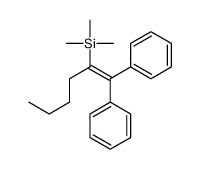 1,1-diphenylhex-1-en-2-yl(trimethyl)silane Structure