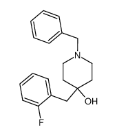 1-benzyl-4-(2-fluorobenzyl)-4-hydroxypiperidine Structure