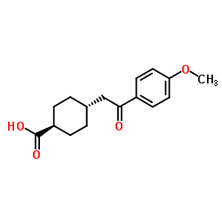 trans-4-[2-(4-Methoxyphenyl)-2-oxoethyl]cyclohexanecarboxylic acid Structure