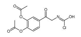 [2-acetyloxy-4-[2-(carbonochloridoylamino)acetyl]phenyl] acetate结构式