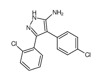3-(2-chlorophenyl)-4-(4-chlorophenyl)-1H-pyrazol-5-amine结构式