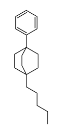 1-pentyl-4-phenylbicyclo[2.2.2]octane结构式