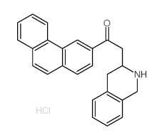 Ethanone,1-(3-phenanthrenyl)-2-(1,2,3,4-tetrahydro-3-isoquinolinyl)-, hydrochloride(1:1) structure