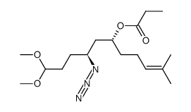 (1R)-propionic acid 1-[(2S)-2-azido-5,5-dimethoxypentyl]-5-methylhex-4-enyl ester Structure