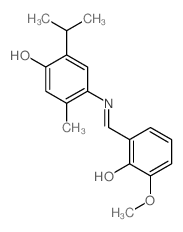 6-[[(4-hydroxy-2-methyl-5-propan-2-yl-phenyl)amino]methylidene]-2-methoxy-cyclohexa-2,4-dien-1-one structure