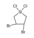 3,4-dibromo-1,1-dichlorosilacyclopentane结构式