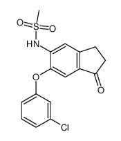 6-(3-chlorophenoxy)-5-methylsulfonylamino-1-indanone结构式