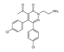 4-acetyl-5,6-bis(4-chlorophenyl)-2-(2-aminoethyl)-2H-pyridazin-3-one结构式