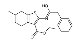 ethyl 6-methyl-2-[(2-phenylacetyl)amino]-4,5,6,7-tetrahydro-1-benzothiophene-3-carboxylate Structure