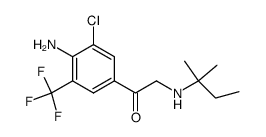 1-(4-amino-3-chloro-5-(trifluoromethyl)phenyl)-2-(tert-pentylamino)ethan-1-one结构式