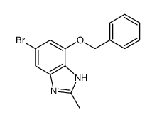 6-bromo-2-methyl-4-phenylmethoxy-1H-benzimidazole结构式