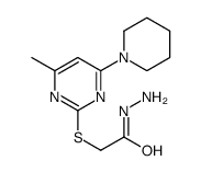 2-(4-methyl-6-piperidin-1-ylpyrimidin-2-yl)sulfanylacetohydrazide Structure