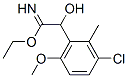 Benzeneethanimidic acid,3-chloro--alpha--hydroxy-6-methoxy-2-methyl-,ethyl ester (9CI) Structure