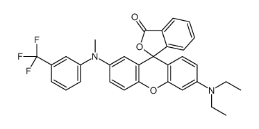 6'-(diethylamino)-2'-[methyl[3-(trifluoromethyl)phenyl]amino]spiro[isobenzofuran-1(3H),9'-[9H]xanthene]-3-one结构式
