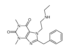 8-Benzyl-7-[2-(ethylamino)ethyl]-1,3-dimethyl-3,7-dihydro-1H-puri ne-2,6-dione Structure