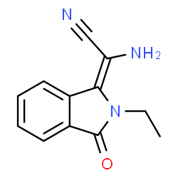 Acetonitrile, amino(2-ethyl-2,3-dihydro-3-oxo-1H-isoindol-1-ylidene)-, (2E)- (9CI) structure