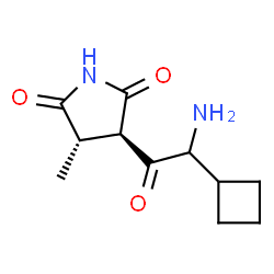 2,5-Pyrrolidinedione, 3-(aminocyclobutylacetyl)-4-methyl-, (3R,4S)- (9CI) Structure