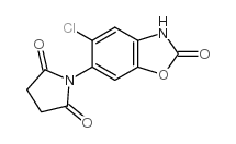 1-(5-Chloro-2,3-dihydro-2-oxo-6-benzoxazolyl)-2,5-pyrrolidinedione结构式