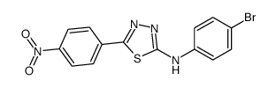 N-(4-bromophenyl)-5-(4-nitrophenyl)-1,3,4-thiadiazol-2-amine结构式