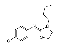 3-butyl-N-(4-chlorophenyl)-1,3-thiazolidin-2-imine结构式