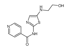 N-[5-(2-hydroxyethylamino)-1,3-thiazol-2-yl]pyridine-4-carboxamide结构式