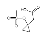 2-(1-(Methylsulfonyloxy)cyclopropyl)acetic acid Structure