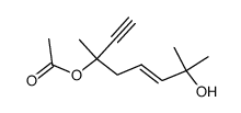 1-ethynyl-5-hydroxy-1,5-dimethyl-3-hexenyl acetate结构式