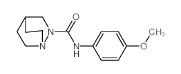N-(4-methoxyphenyl)-1,7-diazabicyclo[2.2.2]octane-7-carboxamide structure