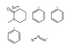 Tin, azido(1-methyl-2-piperidinone-O)triphenyl-, (TB-5-12)- Structure